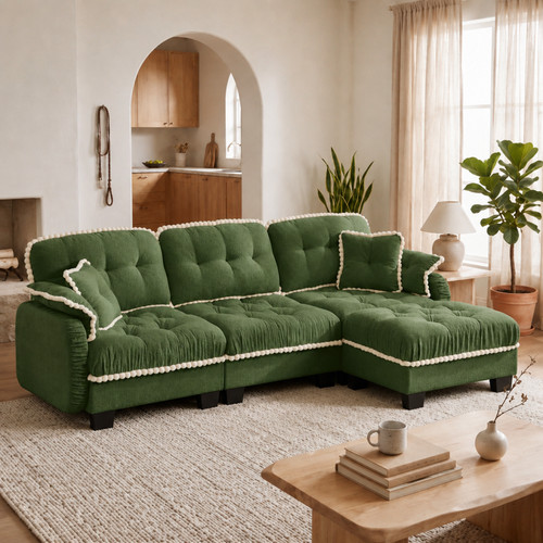 Chenille cloud shaped sofa - cloud,