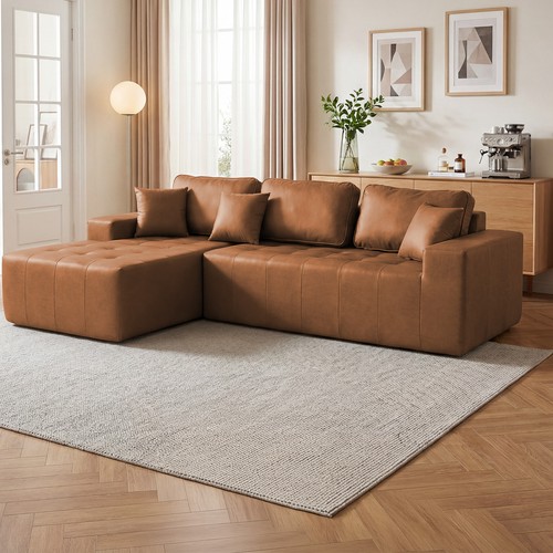 Faux leather corner - leather, chaise