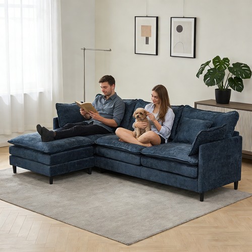 Shaped sectional sofa couch - sofa,
