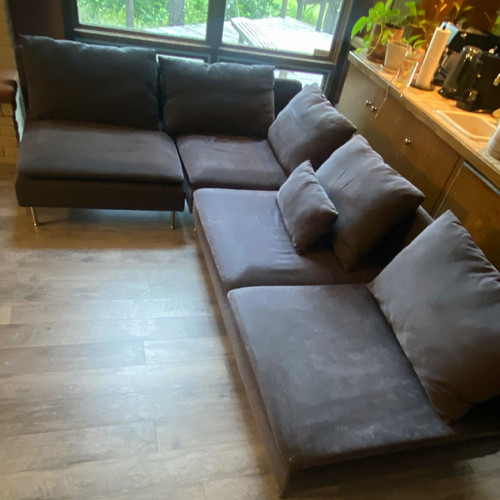 Dark charcoal shaped - charcoal, l-shaped