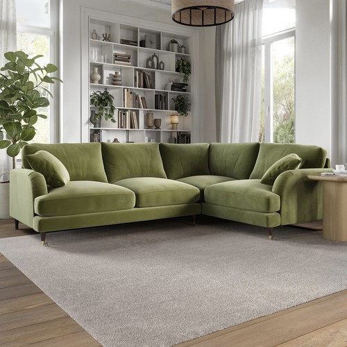 Seater sofa shaped velvet - sofa, l-shaped