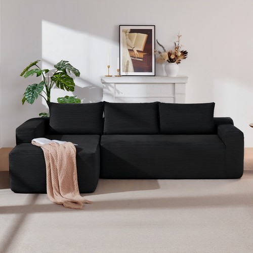 Black cloud sectional - black,