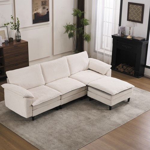 Shaped seat cloud sofa - l-shaped,