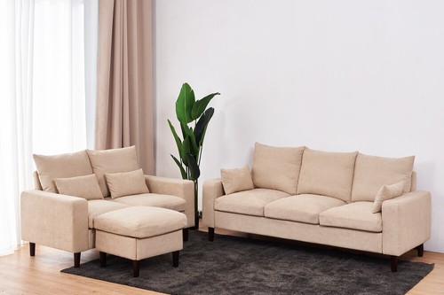 Linen fabric seater - 3, with