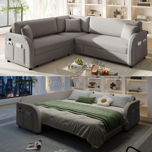 Shaped sofa couch - 85.1", l-shaped