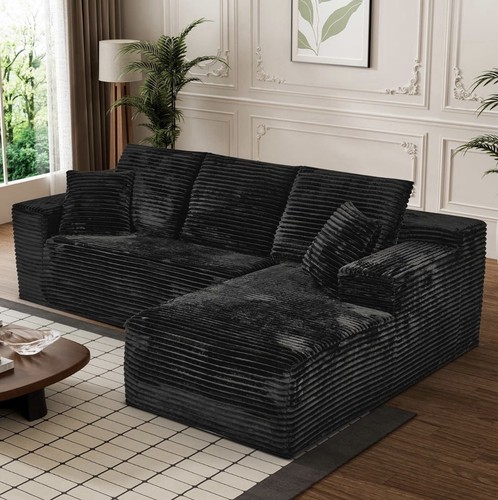 Shaped black couch memory - shaped,