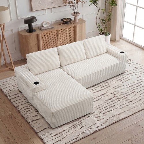 Shaped sofa couch - sofa, left