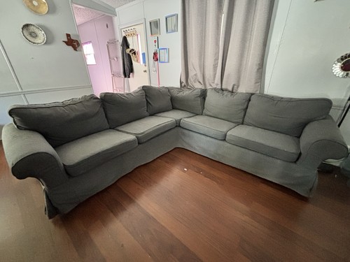 Gray shaped sectional sofa - gray,