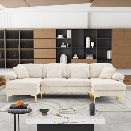 Shaped sectional sofa couch - u-shaped,