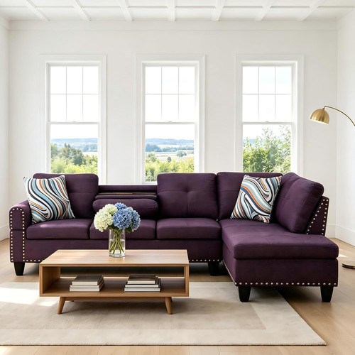 Modern shaped sectional sofa - l-shaped,