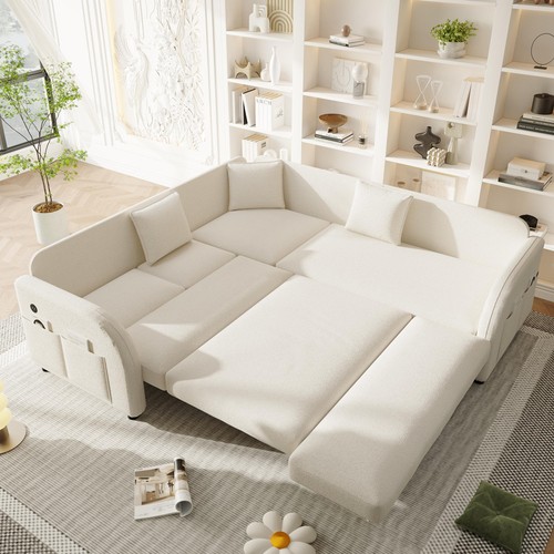 Shaped sofa convertible - l-shaped,