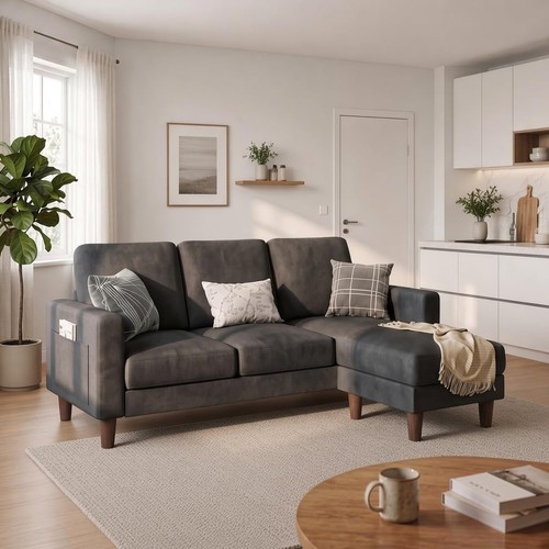 Homall shaped sofa - 72", l