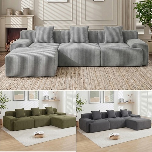 Shaped boneless sofa - l-shaped,