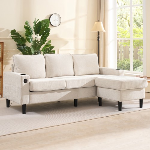 Fabric sectional sofa - fabric,
