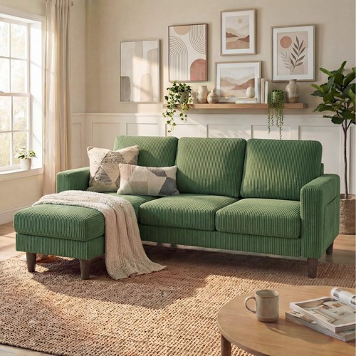 Shaped sectional sofa - sofa, couch