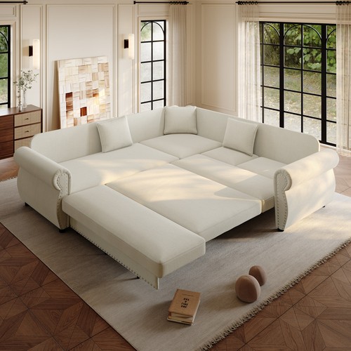 Shaped sofa convertible - sofa,