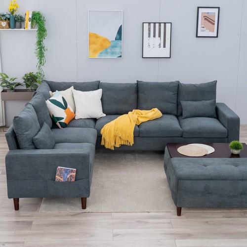 Panana seater shaped - l-shaped, linen