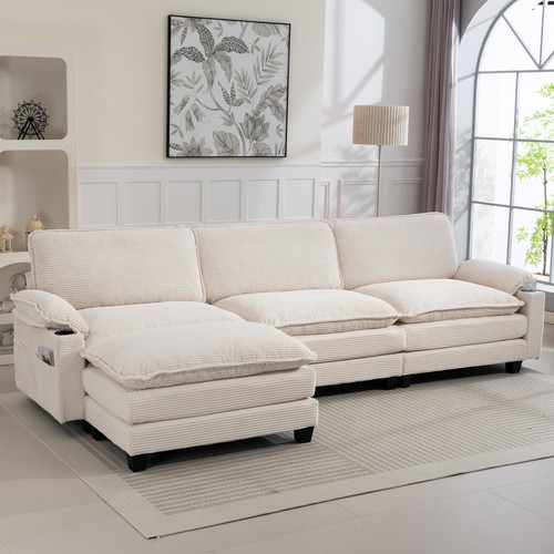 Shaped sectional sofa seat - l-shaped, 3-seat
