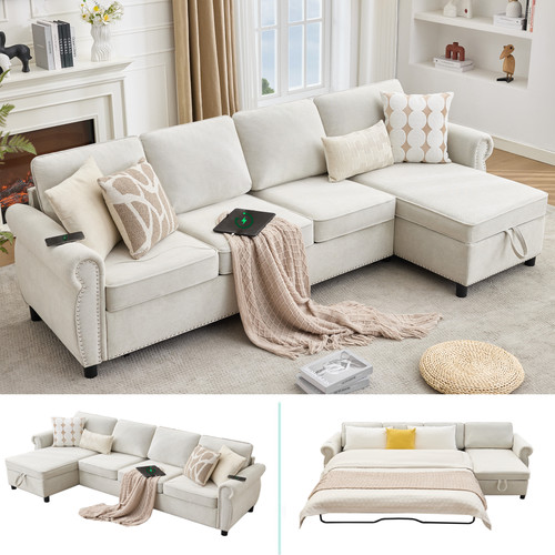 106 pull out sofa - sofa, bed,l