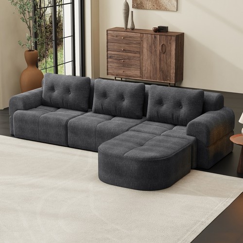 112 shaped sectional - 112", l-shaped