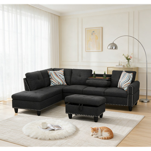 Shaped sectional couch - l-shaped,