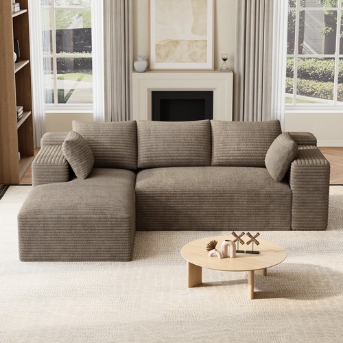 Plush corduroy l shaped - 95.5",