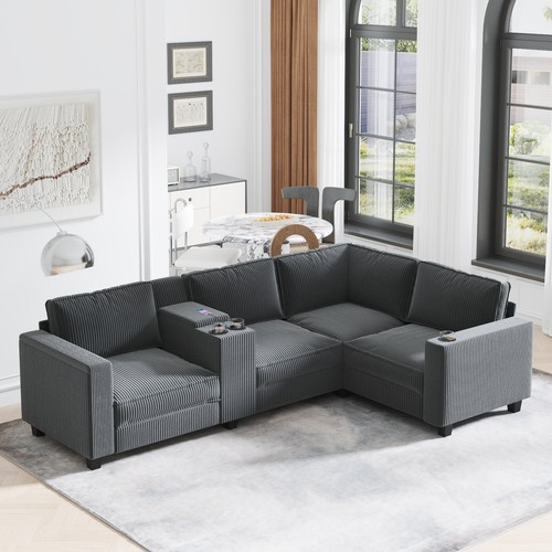 Shaped sectional sofa - sectional,